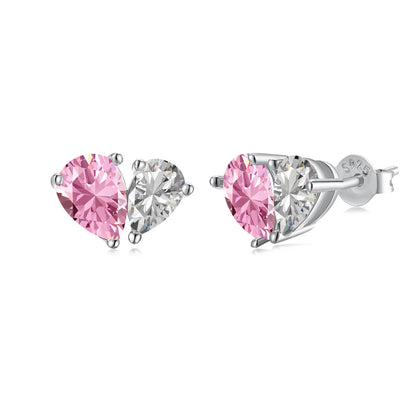 [Marin Jewelry]Dazzling Elegant Heart Cut Lover Earrings