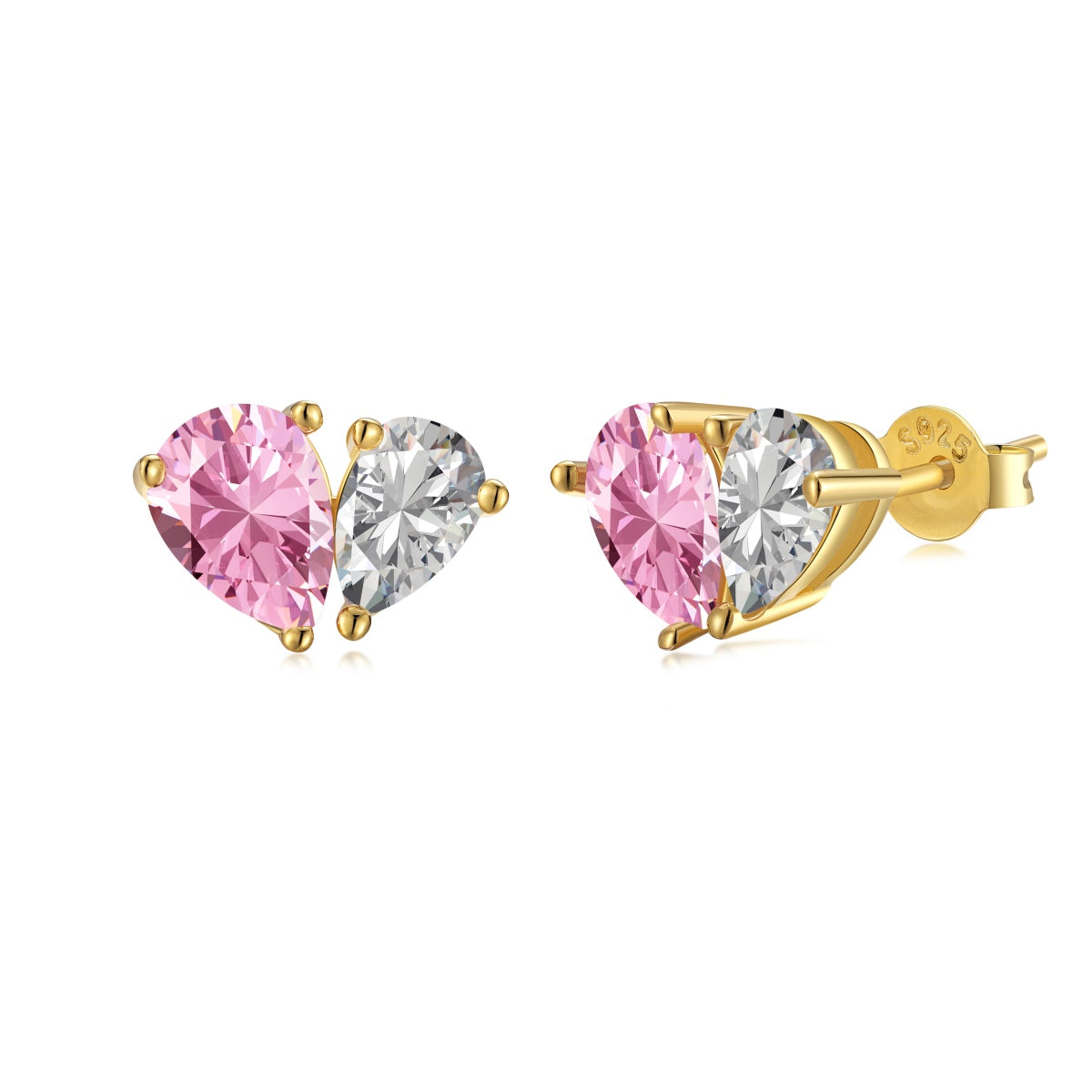 [Marin Jewelry]Dazzling Elegant Heart Cut Lover Earrings