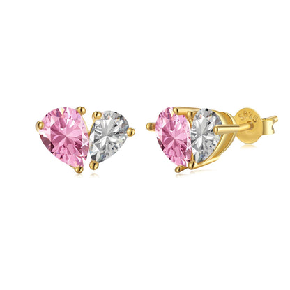 [Marin Jewelry]Dazzling Elegant Heart Cut Lover Earrings