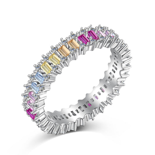 [Marin Jewelry]Splashy Ornate Emerald Cut Cocktail Ring