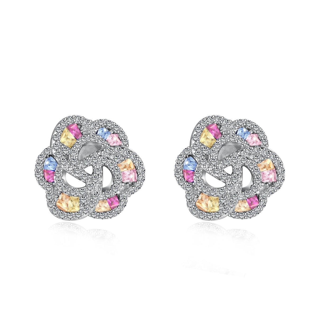 [Marin Jewelry]Exquisite Flower Shape Daily Earrings