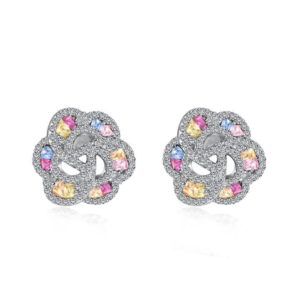 [Marin Jewelry]Exquisite Flower Shape Daily Earrings