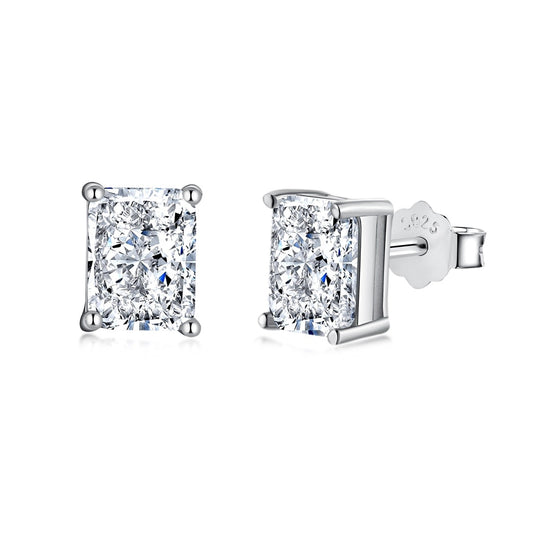 [Marin Jewelry]Radiant Luxurious Princess Cut Daily Earrings