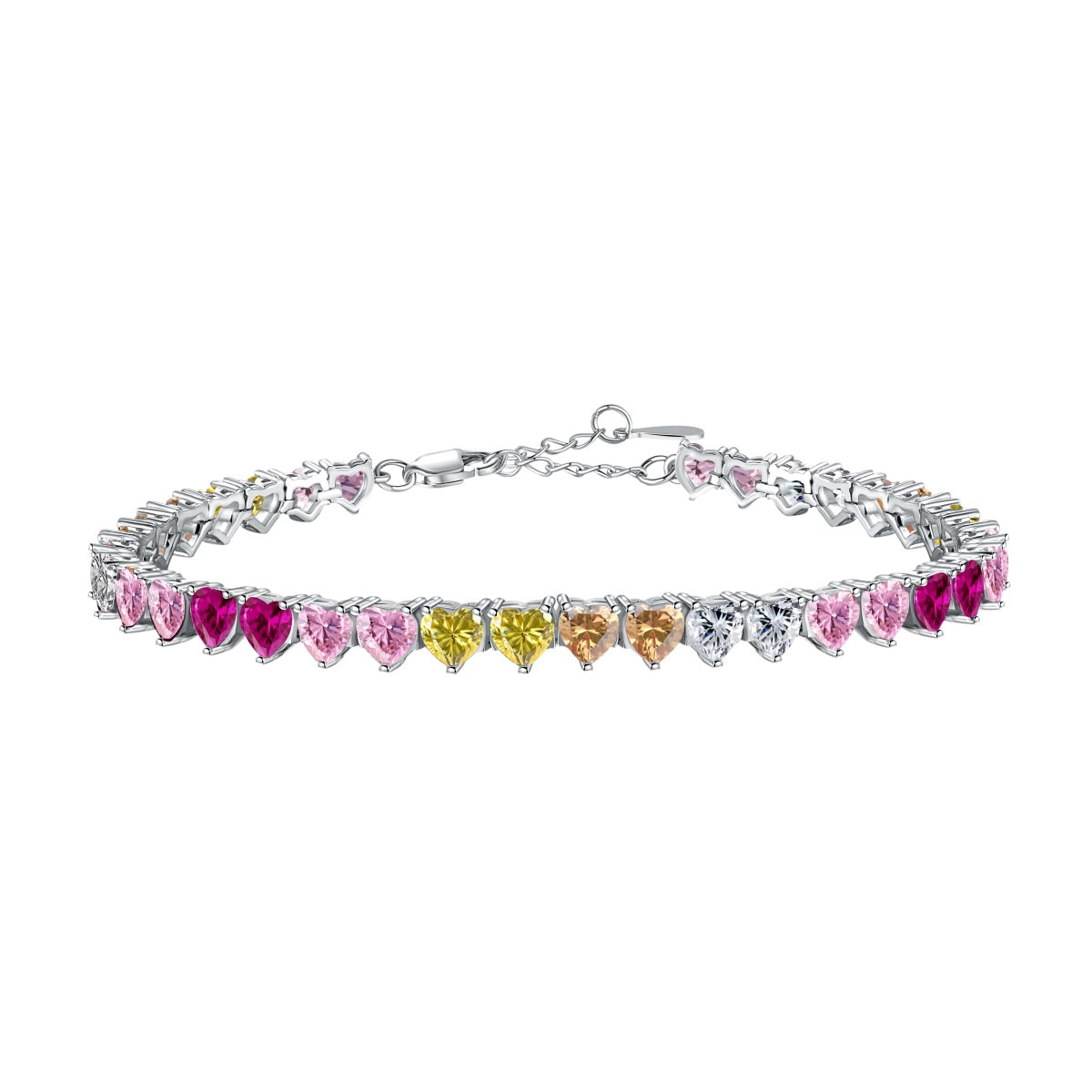[Marin Jewelry]Luxurious Colorful Romantic Heart Shape Lover Bracelet