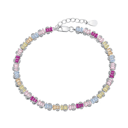 [Marin Jewelry]Delicate Colorful Emerald Cut Party Bracelet