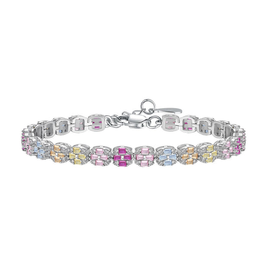 [Marin Jewelry]Delicate Colorful Emerald Cut Daily Bracelet