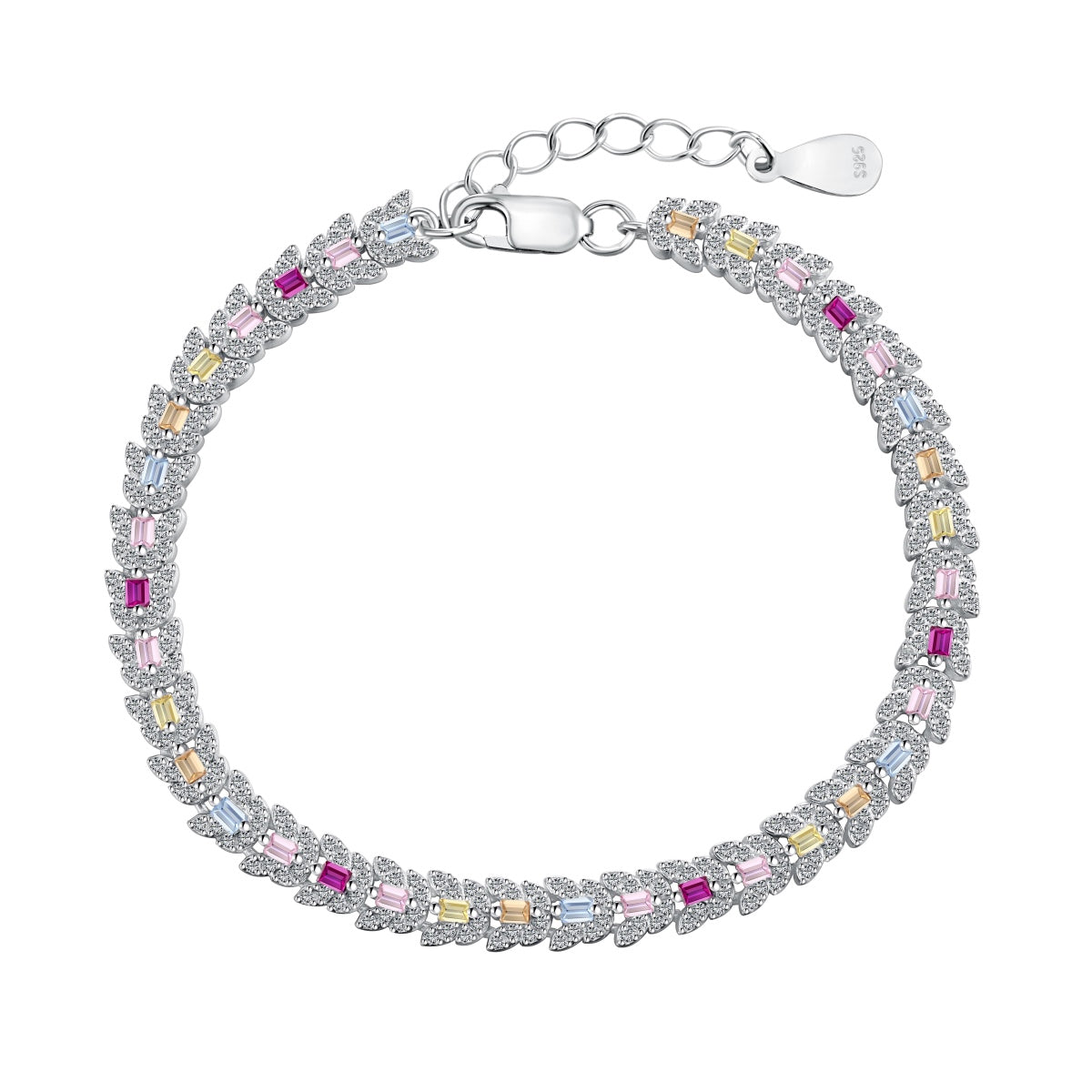 [Marin Jewelry]Delicate Colorful Multi Cut Daily Bracelet