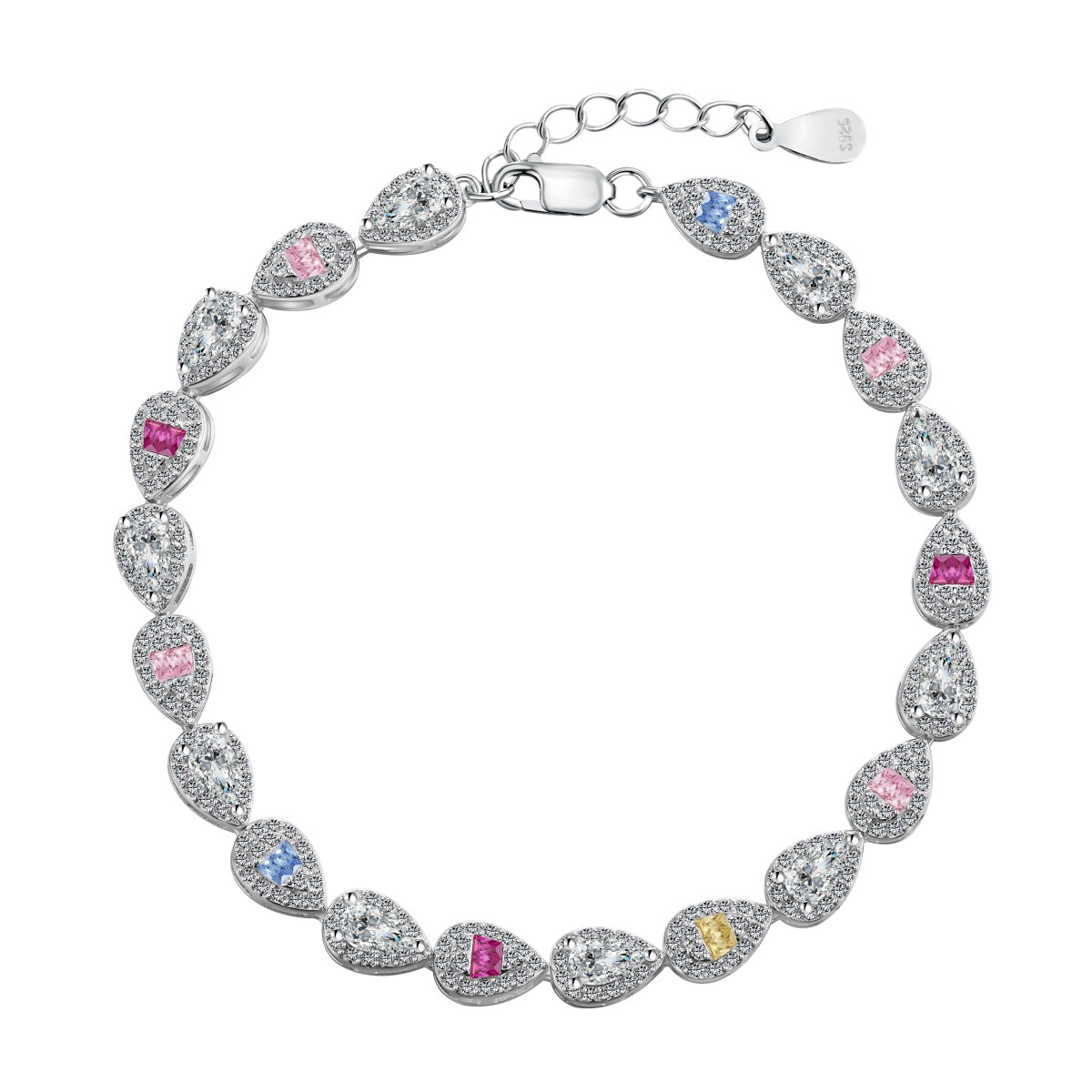 [Marin Jewelry]0.25 Carat Radiant Water Drop Shape Daily Bracelet