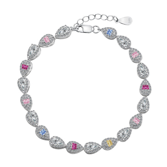 [Marin Jewelry]0.25 Carat Radiant Water Drop Shape Daily Bracelet