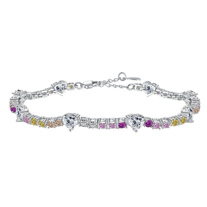 [Marin Jewelry]Romantic Heart Shape Round Cut Lover Bracelet