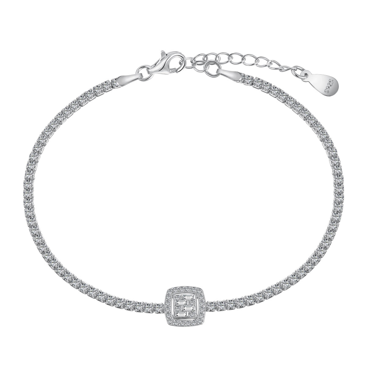 [Marin Jewelry]Luxurious Dazzling Square Shape Banquet Bracelet