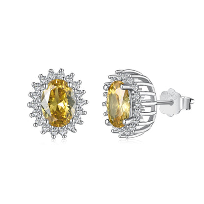 [Marin Jewelry]Delicate Radiant Oval Cut Daily Earrings