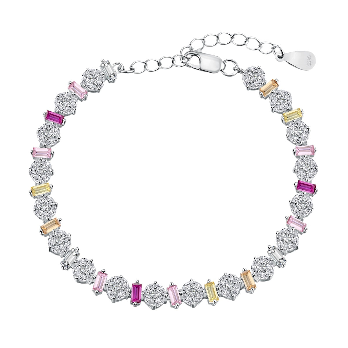 [Marin Jewelry]Radiant Colorful Round Shape Daily Bracelet