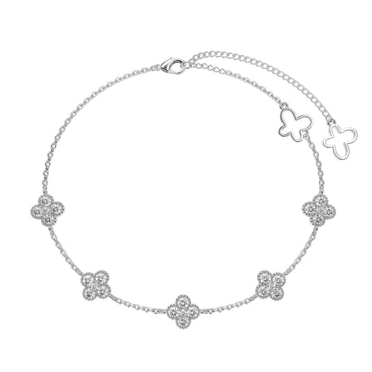 [Marin Jewelry]Four-Leaf Clover Hollow Butterfly Bracelet