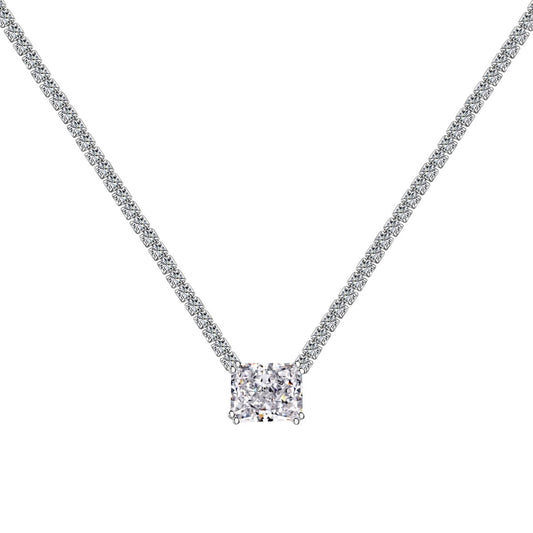 [Marin Jewelry]4.0 Carat Elegant Radiant Cut Necklace