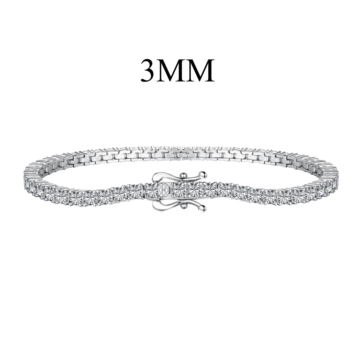 [Marin Jewelry]Dainty Charming Round Cut Tennis Bracelet