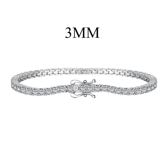 [Marin Jewelry]Dainty Charming Round Cut Tennis Bracelet