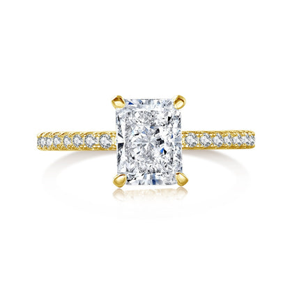 [Marin Jewelry]2.0 Carat Dazzling Sparkling Radiant Cut Party Ring