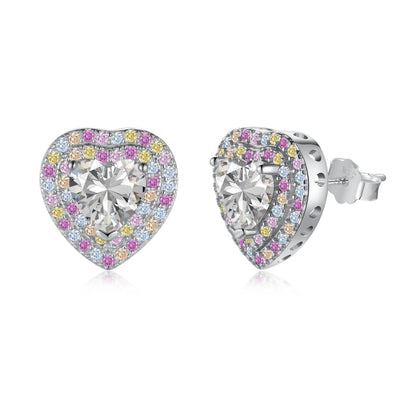 [Marin Jewelry]Dazzling Heart Shape Lover Earrings