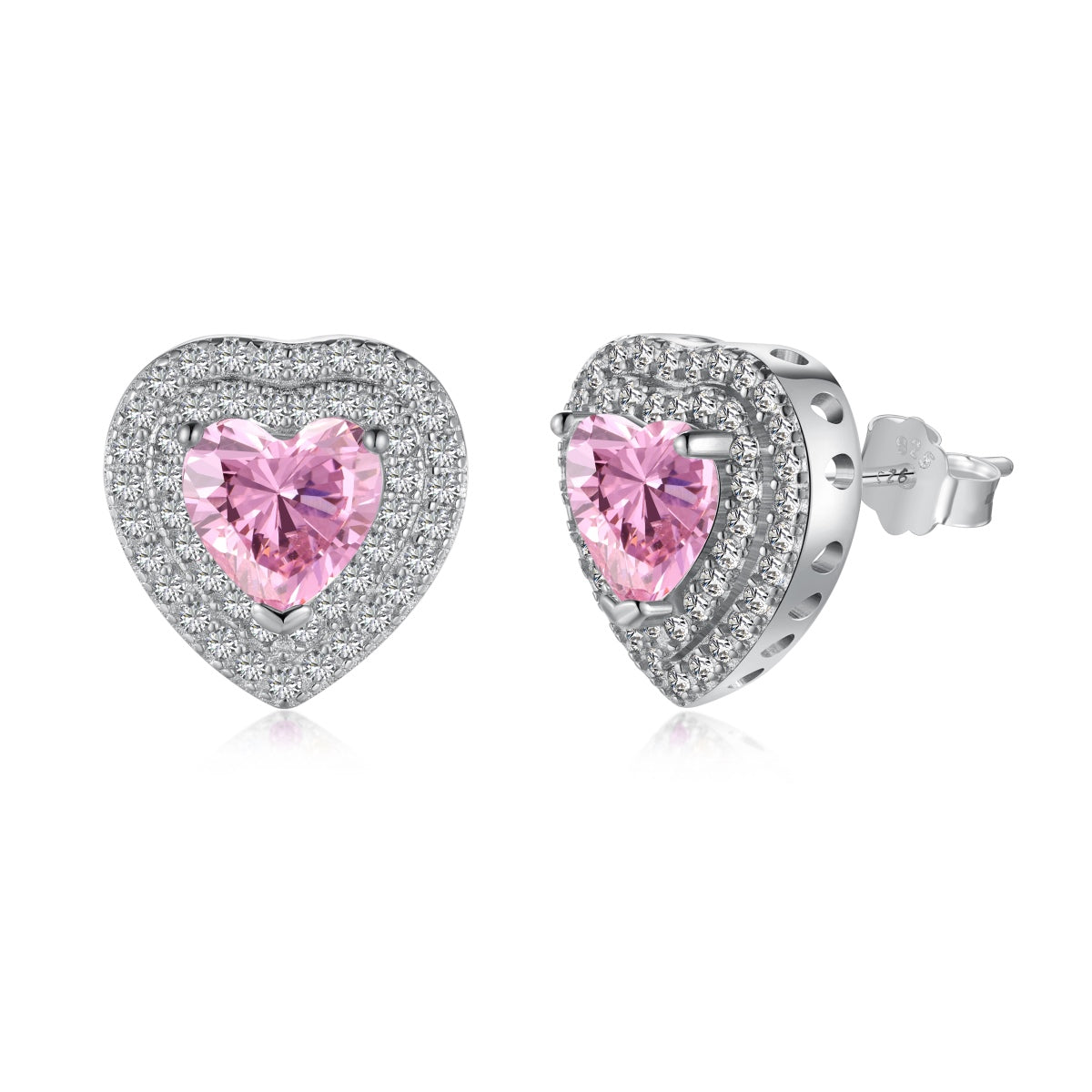 [Marin Jewelry]Dazzling Heart Shape Lover Earrings