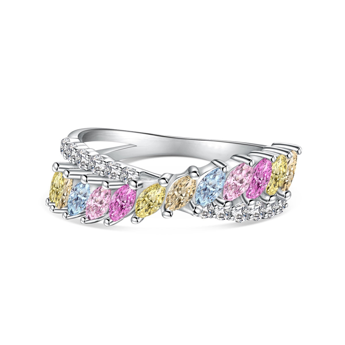 [Marin Jewelry]Unique Colorful Marquise Cut Daily Ring