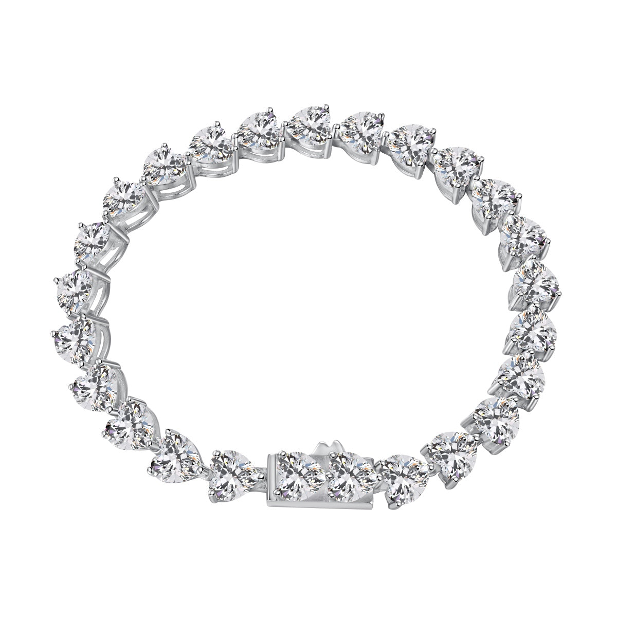 [Marin Jewelry]0.75 Carat Elegant Romantic Heart Shape Lover Bracelet