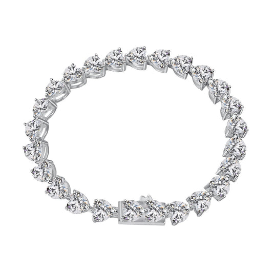 [Marin Jewelry]0.75 Carat Elegant Romantic Heart Shape Lover Bracelet