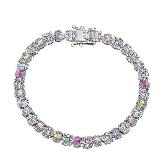 [Marin Jewelry]Dazzling Radiant Multi Cut Daily Bracelet