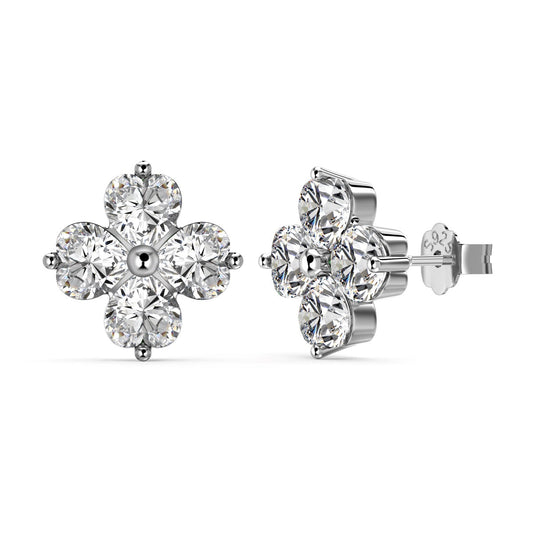 [Marin Jewelry]Four-Leaf Clover Ball Earrings
