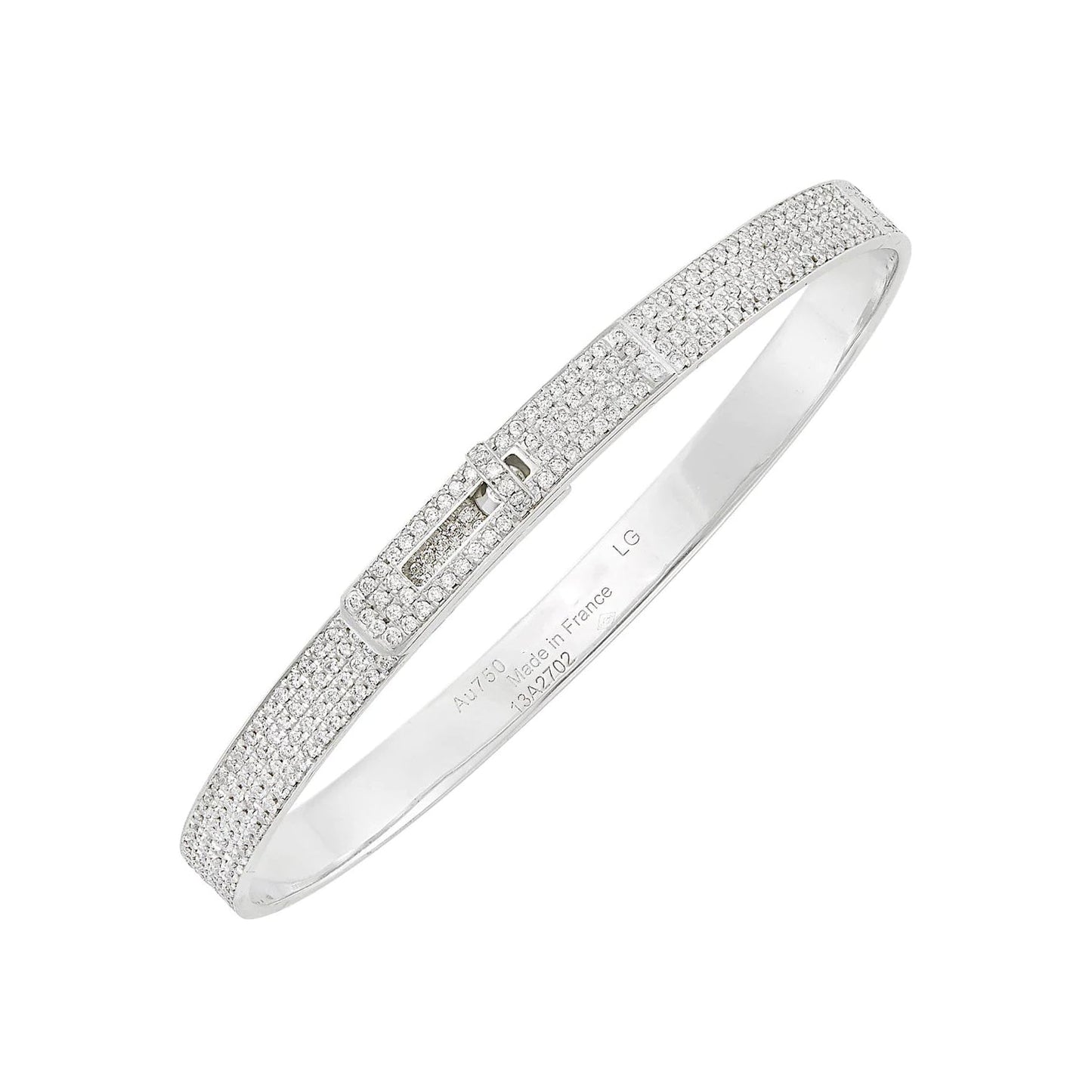 [Marin-Jewelry]HM KELLY BRACELET IN SILVER AND FULL PAVE DIAMOND