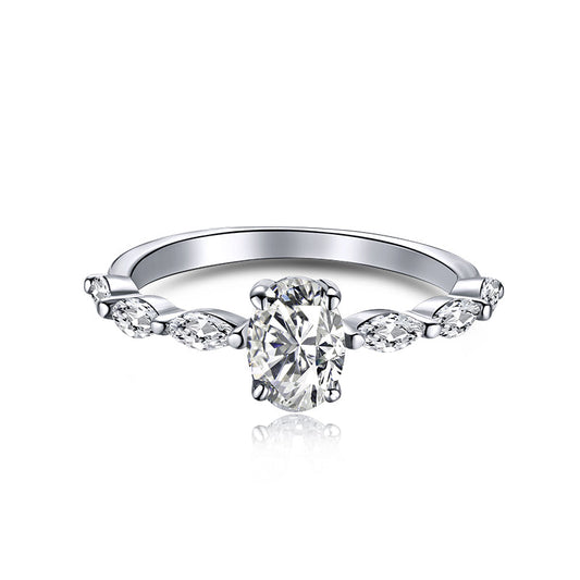 [Marin Jewelry]0.75 Carat Luxurious Vibrant Elongated Cushion Cut Daily Ring