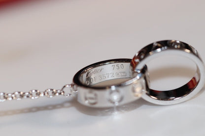 [Marin-Jewelry]LOVE NECKLACE PINK GOLD AND SILVER