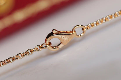 [Marin-Jewelry]LOVE NECKLACE PINK GOLD AND SILVER