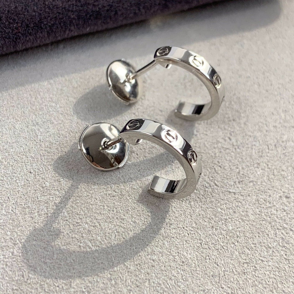 [Marin]LOVE EARRINGS 2.65MM SILVER