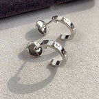 [Marin]LOVE EARRINGS 2.65MM SILVER