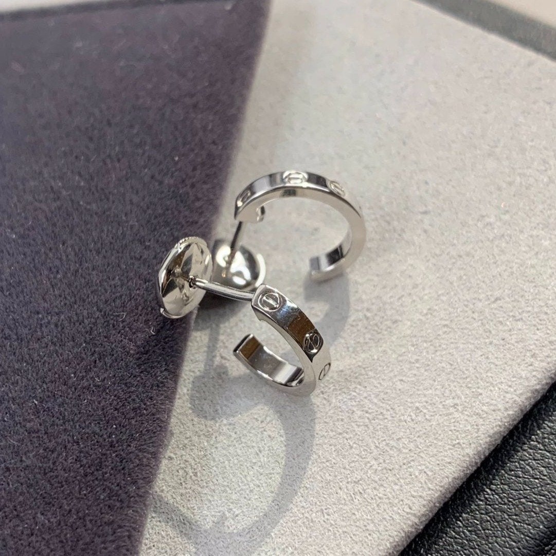 [Marin]LOVE EARRINGS 2.65MM SILVER
