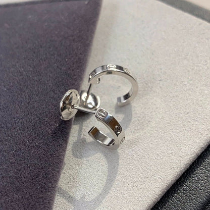 [Marin-Jewelry]LOVE EARRINGS 2.65MM SILVER