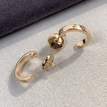 [Marin-Jewelry]LOVE EARRINGS 2.65MM PINK GOLD