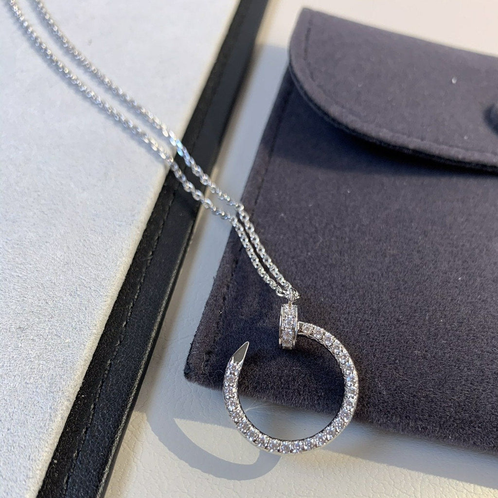 [Marin]JUSTE NECKLACE SILVER DIAMONDS