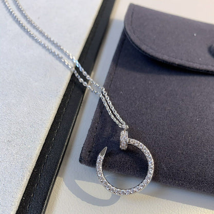 [Marin-Jewelry]JUSTE NECKLACE SILVER DIAMONDS