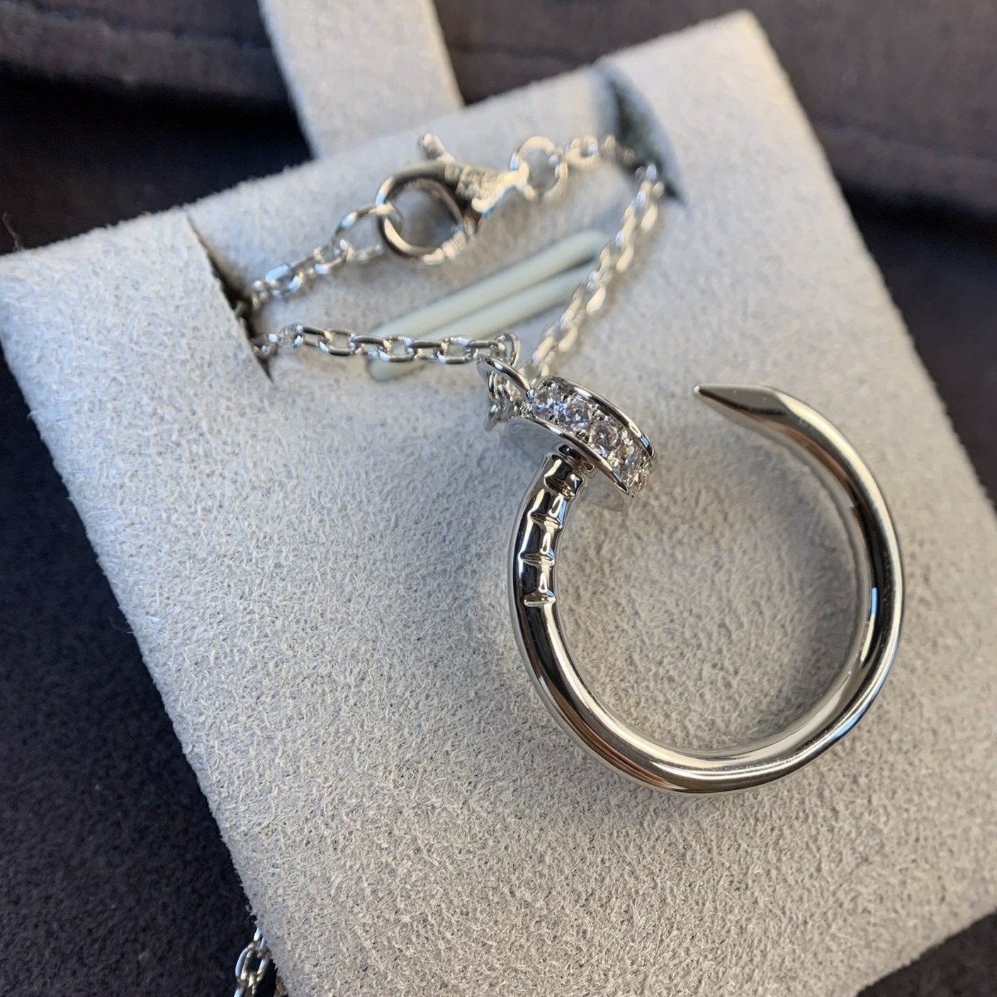 [Marin]JUSTE UN COLLIER ARGENT DIAMANTS