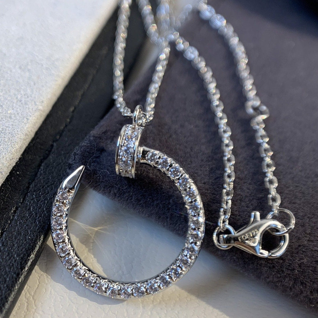 [Marin]JUSTE NECKLACE SILVER DIAMONDS
