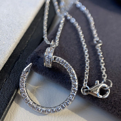 [Marin-Jewelry]JUSTE NECKLACE SILVER DIAMONDS