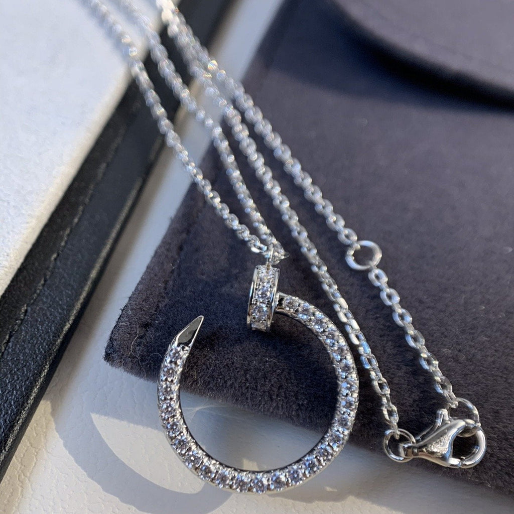 [Marin]JUSTE NECKLACE SILVER DIAMONDS