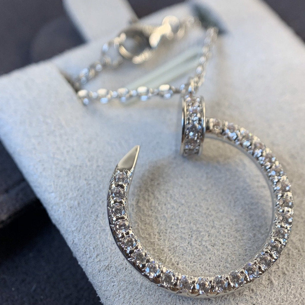 [Marin]JUSTE NECKLACE SILVER DIAMONDS