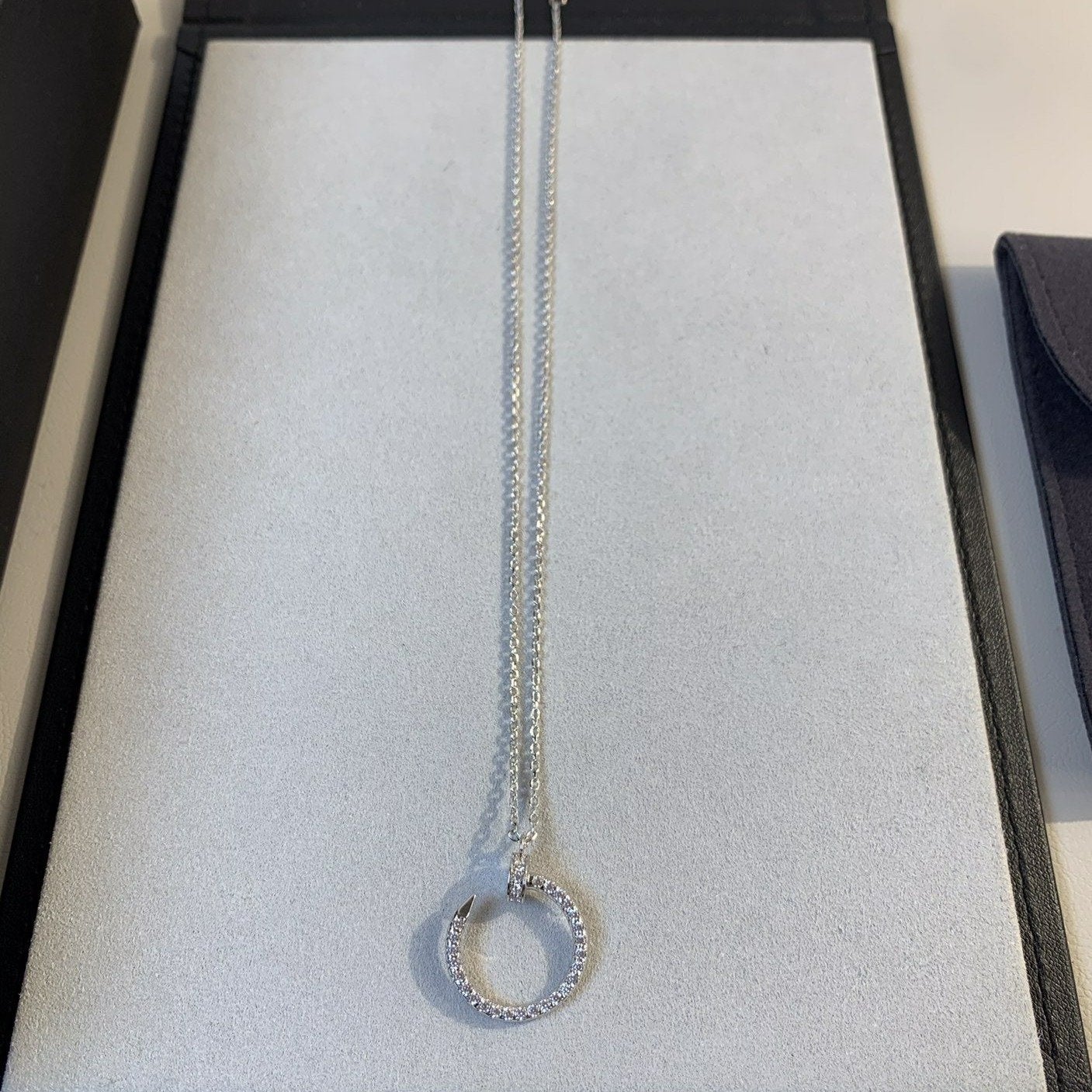 [Marin]JUSTE NECKLACE SILVER DIAMONDS