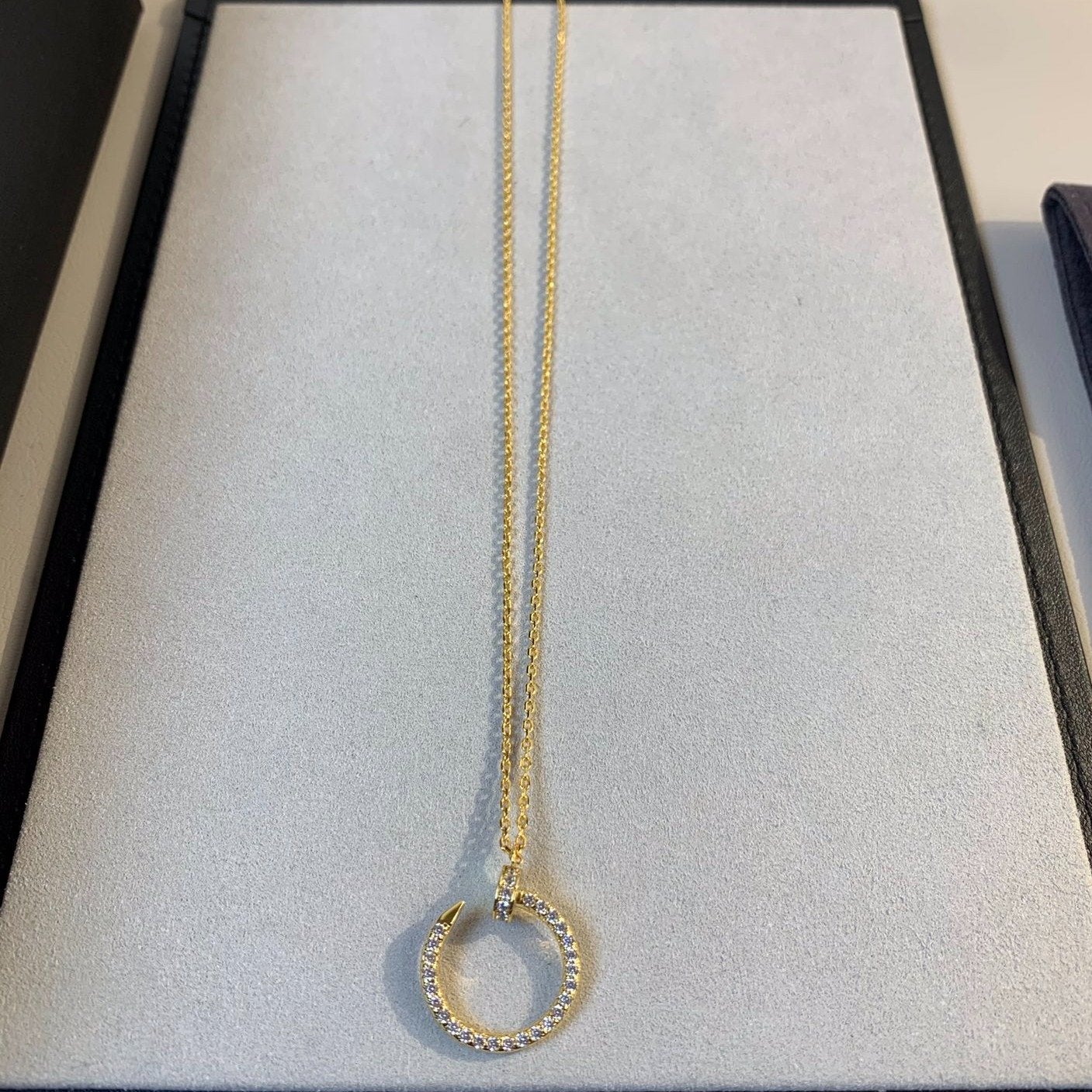 [Marin-Jewelry]JUSTE NECKLACE GOLD DIAMONDS