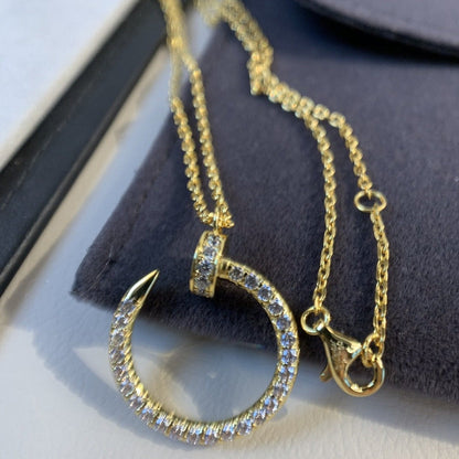 [Marin]JUSTE NECKLACE GOLD DIAMONDS