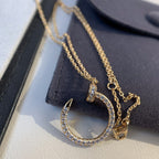 [Marin]COLLIER JUSTE UN CLOU OR ROSE DIAMANTS
