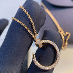 [Marin]COLLIER JUSTE UN CLOU OR ROSE DIAMANTS
